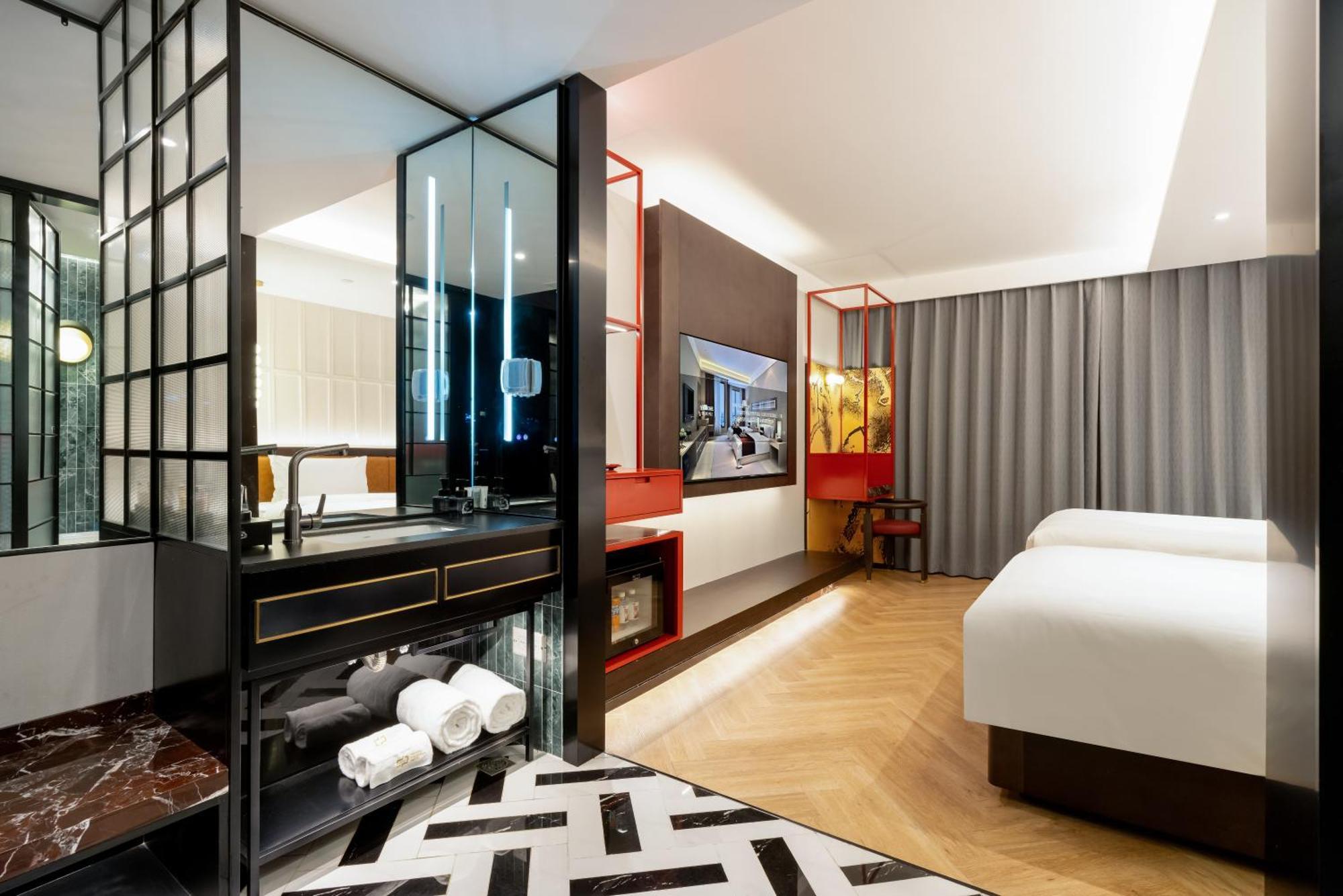 Beijing Tangfu Sanlitun Boutique Hotel---Breakfast, Restaurant And Bar, Close To Tian'Anmen Square Forbidden City Temple Of Heaven, Laundry, Gym, Robot, Ticket Service, Located In City Center Metro Line 2, One Station To Airport Express Buitenkant foto